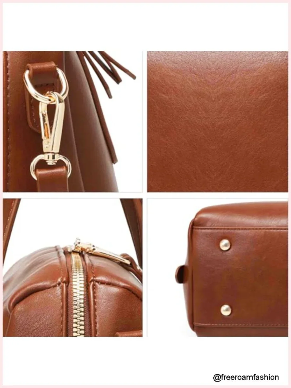 Vintage Boston Satchel Crossbody Purse Vegan Leather Top Handle Shoulder Bag